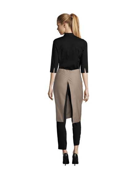 Grembiule da Lavoro Kaki GREENWICH Senza Pettorina con Ampia Tasca