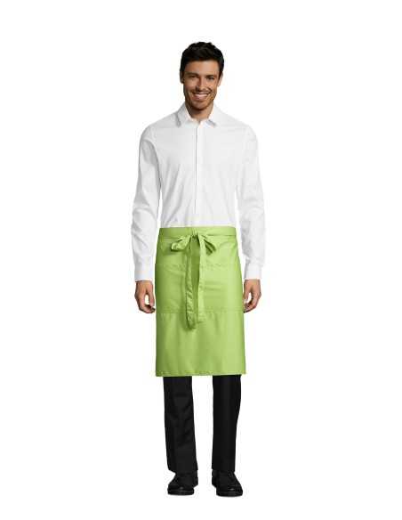 Grembiule da Lavoro Verde Mela GREENWICH Senza Pettorina con Ampia Tasca