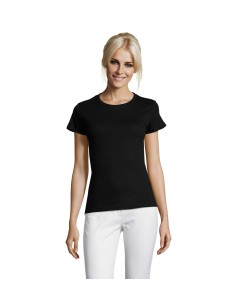 T-shirt Nera Donna 150 gr 100% Cotone - Regent Woman Sol's
