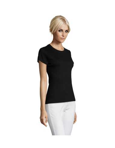 T-shirt Nera Donna 150 gr 100% Cotone - Regent...