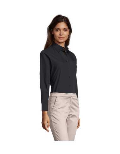 Camicia Nera da Cameriera Donna con Taschino |...
