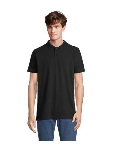 Polo Nera da Lavoro da Uomo B&C – Mezza Manica, 100% Cotone Piqué