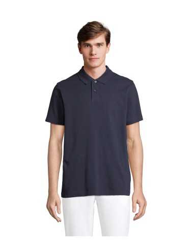 Polo Blu Scuro da Lavoro da Uomo B&C – Mezza Manica, 100% Cotone Piqué