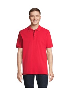 Polo Rossa da Lavoro da Uomo B&C – Mezza Manica, 100% Cotone Piqué