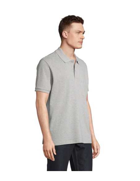 Polo Grigia da Lavoro da Uomo B&C – Mezza Manica, 100% Cotone Piqué