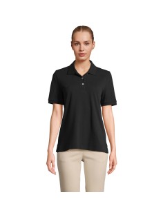 Polo Nera da Lavoro da Donna B&C – Mezza Manica, 100% Cotone Piqué