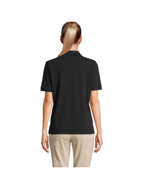 Polo Nera da Lavoro da Donna B&C – Mezza Manica, 100% Cotone Piqué