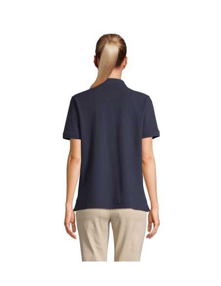 Polo Blu Scuro da Lavoro da Donna B&C – Mezza Manica, 100% Cotone Piqué