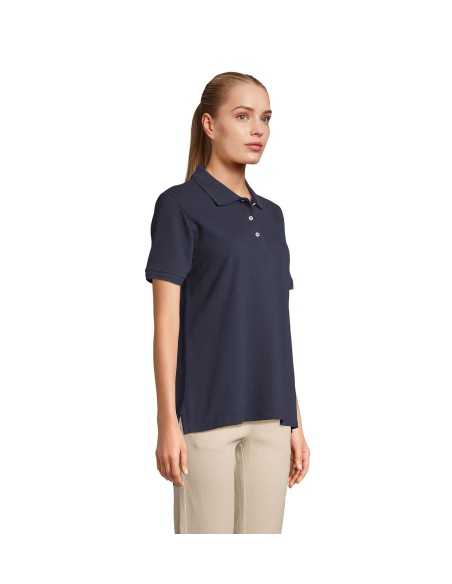 Polo Blu Scuro da Lavoro da Donna B&C – Mezza Manica, 100% Cotone Piqué