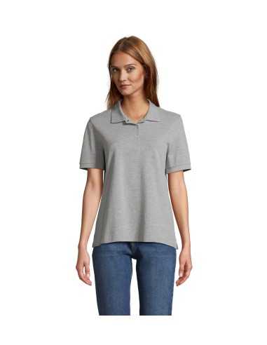 Polo Grigia da Lavoro da Donna B&C – Mezza Manica, 100% Cotone Piqué