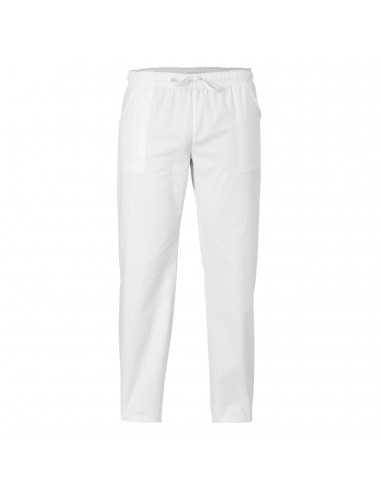 Pantalone sanitario bianco da medico e infermiere 100% cotone | RISTOHOUSE