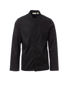 Giacca da Cuoco Nera Elasticizzata a Coreana SUPREME | Payper