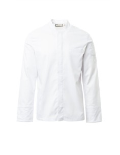 Giacca da Cuoco Bianca Elasticizzata a Coreana SUPREME | Payper