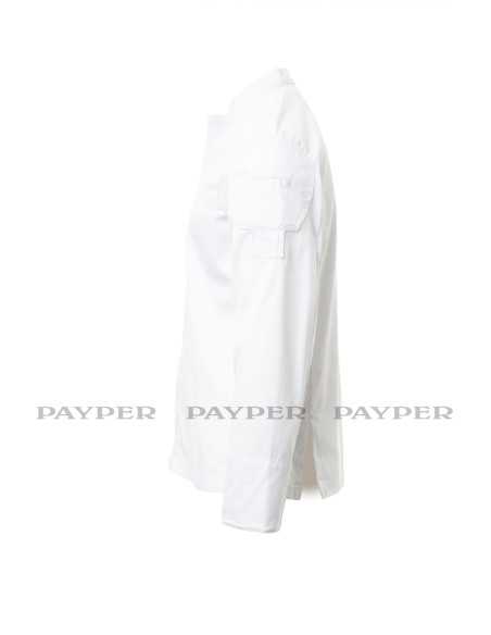 Giacca da Cuoco Bianca Elasticizzata a Coreana SUPREME | Payper