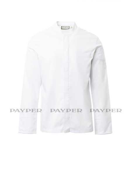 Giacca da Cuoco Bianca Elasticizzata a Coreana SUPREME | Payper