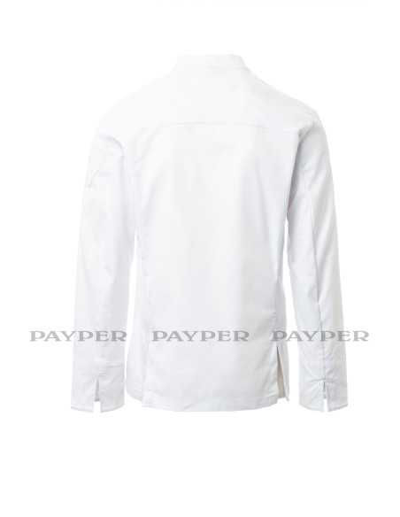 Giacca da Cuoco Bianca Elasticizzata a Coreana SUPREME | Payper