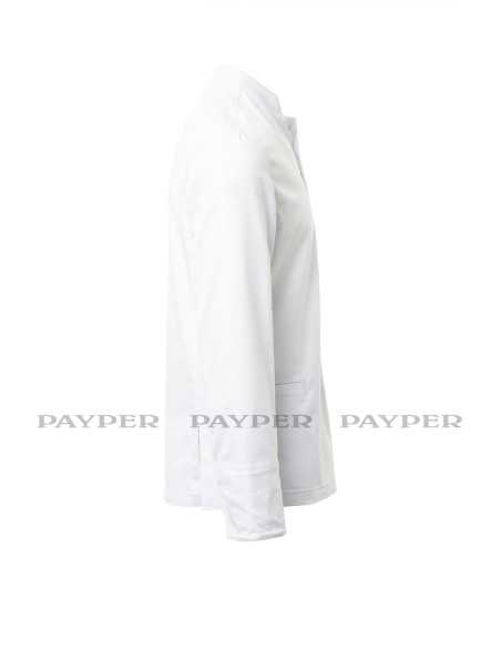 Giacca da Cuoco Bianca Elasticizzata a Coreana SUPREME | Payper