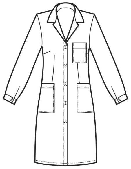 Camice da Medico Donna Bianco 100% Cotone CLASSICO | Isacco