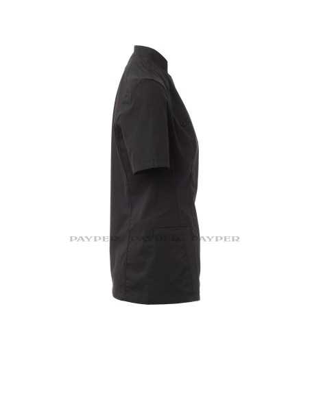 Giacca da Cuoca Nera Mezza Manica STARLIGHT MESH LADY | Payper