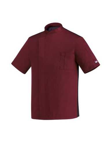 Giacca da Cuoco Bordeaux Antistiro Manica Corta Modello OTTAVIO | EGOCHEF