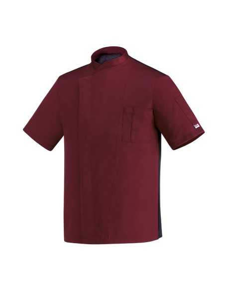 Giacca da Cuoco Bordeaux Antistiro Manica Corta Modello OTTAVIO | EGOCHEF