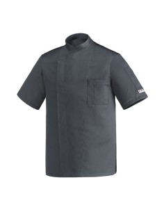 Giacca da Cuoco Grigia Manica Corta in Microfibra OTTAVIO | Egochef