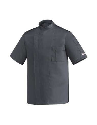 Giacca da Cuoco Grigia Manica Corta in Microfibra OTTAVIO | Egochef