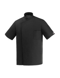 Giacca da Cuoco Nera Antistiro Manica Corta Modello OTTAVIO | EGOCHEF