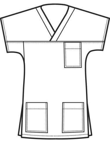 Casacca collo a V Azzurra 100% Cotone | ISACCO...