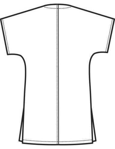 Casacca collo a V Celeste 100% Cotone | ISACCO...