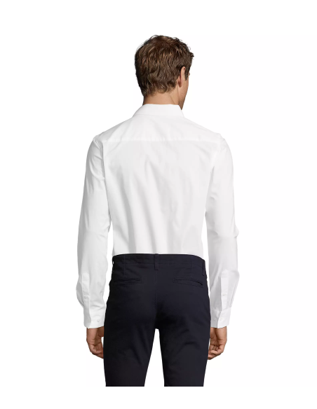 Camicia Bianca Uomo in Cotone Stretch Senza Taschino | BLAKE MEN SOL’S - Elegante per Camerieri