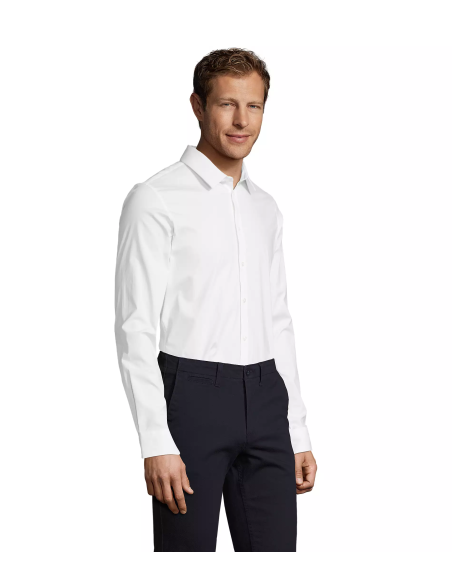 Camicia Bianca Uomo in Cotone Stretch Senza Taschino | BLAKE MEN SOL’S - Elegante per Camerieri