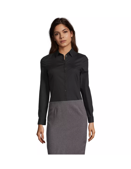Camicia Nera Donna Stretch Senza Taschino Modello BLAKE WOMAN | SOL’S – Elegante e Comoda per Cameriere