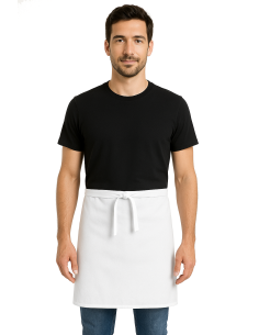 Grembiule da Cuoco Bianco Senza Pettorina 100% Cotone 200...