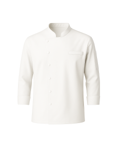 Giacca da Cuoco Bianca a Manica Lunga con Clip | 100%...