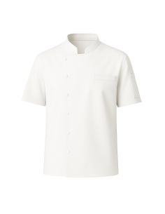 Giacca da Cuoco Bianca a Manica Corta con Clip | 100% Cotone 190g | RISTOHOUSE