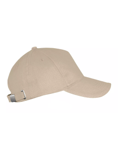Cappellino Beige Sol’s Long Beach in Cotone Twill 260 | 5 Pannelli Personalizzabile