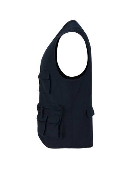 Gilet Multitasche Estivo Blu Scuro Leggero | Poliestere e Cotone 200 g/m²