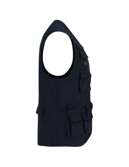 Gilet Multitasche Estivo Blu Scuro Leggero | Poliestere e Cotone 200 g/m²