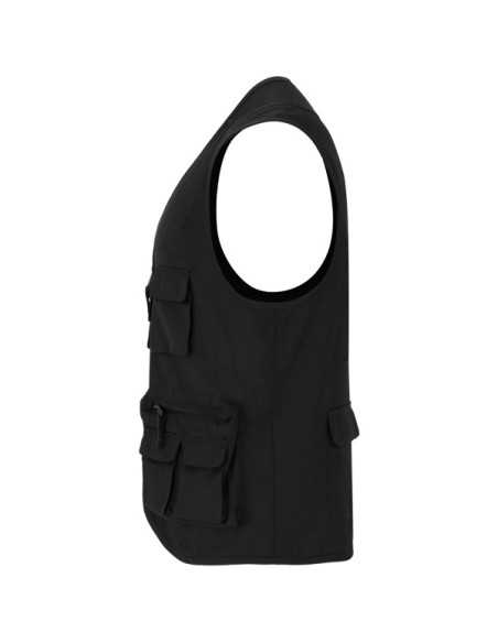 Gilet Multitasche Estivo Nero Leggero | Poliestere e Cotone 200 g/m²