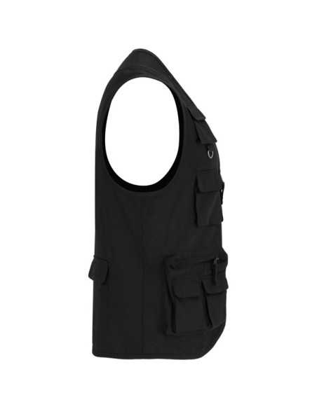 Gilet Multitasche Estivo Nero Leggero | Poliestere e Cotone 200 g/m²