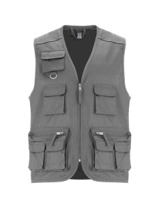 Gilet Multitasche Estivo Grigio Leggero | Poliestere e Cotone 200 g/m²