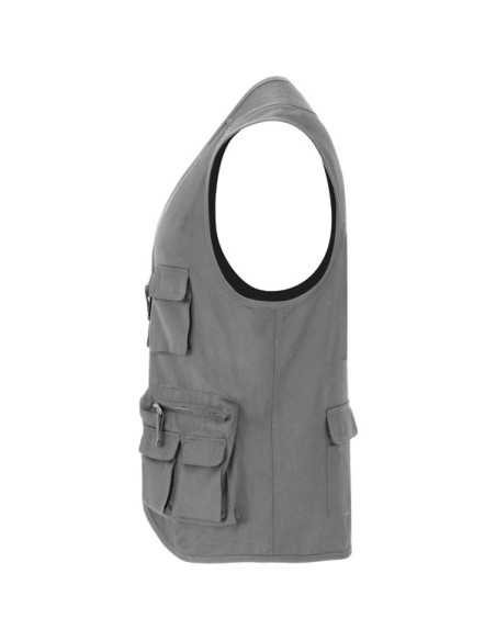 Gilet Multitasche Estivo Grigio Leggero | Poliestere e Cotone 200 g/m²