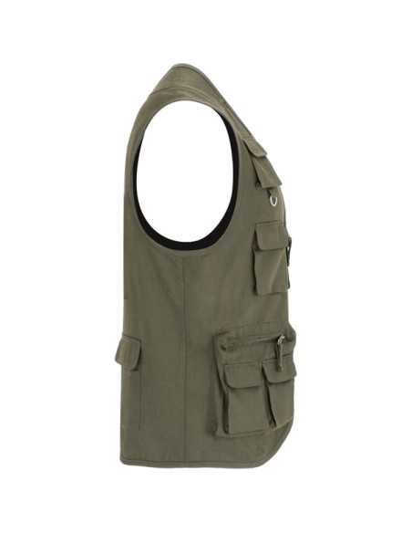 Gilet Multitasche Estivo Verde Militare Leggero | Poliestere e Cotone 200 g/m²