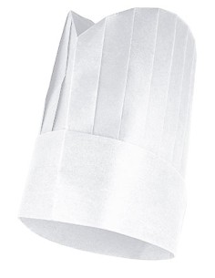 Cappello da Cuoco Monouso in TNT 23 cm Bianco e Nero | Chef Hat