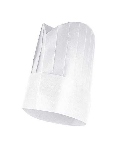 Cappello da Cuoco Monouso in TNT 23 cm Bianco e Nero | Chef Hat
