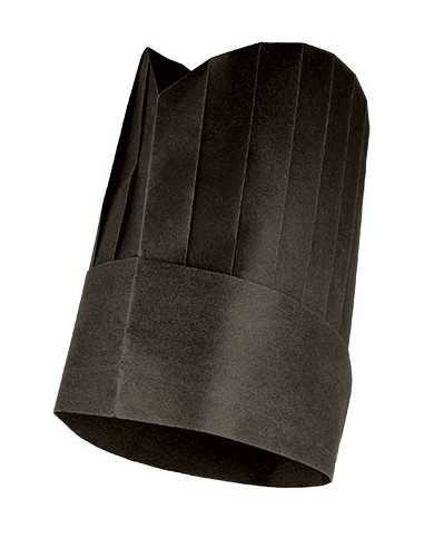Cappello da Cuoco Monouso in TNT 23 cm Nero | Chef Hat