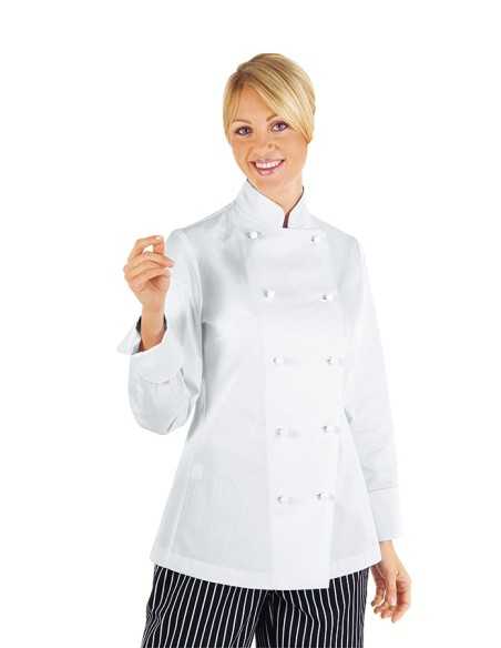 Giacca da Cuoca Lady Bottoni Antipanico| Isacco | 100% Cotone