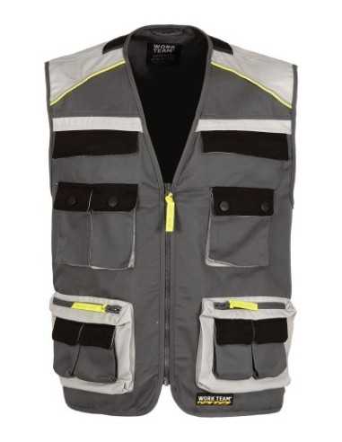 Gilet da Lavoro Work Team Grigio | Tecnico...