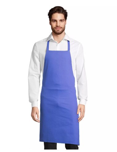 Grembiule da Cuoco Bluette con Pettorina 100% Cotone Twill 180 g/m² 65x90 cm | Modello GLASGOW SOL’S